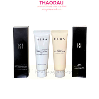 Sữa Rửa Mặt Hera Creamy Cleansing Foam 50ml và Hera Trắng Melasolv Program Deep Cleasing Foam 50ml