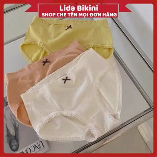 Quần lót nữ dan store - set 6 quần lót cotton dệt kim mềm mại thoáng mát