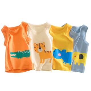 Áo ba lỗ bé trai 27 Kids họa tiết động vật thời trang quần áo trẻ em 2-7 tuổi A477
