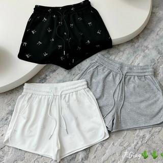Quần sooc mặc mùa hè đính đá nơ cạp chun cute, mát mẻ LuciK Shop QN0031 26026