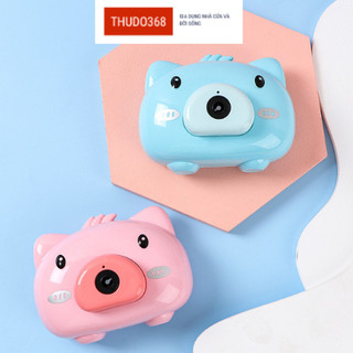 Máy ảnh thổi bong bóng tự động - đồ chơi chú heo con mini thổi bong bóng nhiều màu