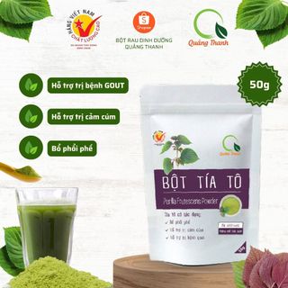 Bột Tía Tô Quảng Thanh - Gói 50g - Hỗ trợ trị Gout - Bổ phổi phế - Trị cảm cúm