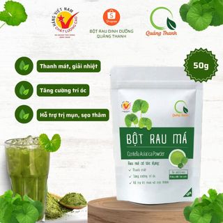 Bột Rau Má Quảng Thanh - Gói 50g - Rau má tươi nguyên chất - Thanh nhiệt - Hỗ trợ trị mụn, sẹo thâm
