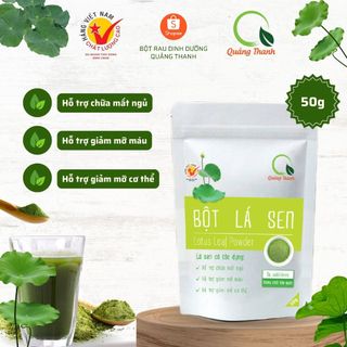 Bột Lá Sen Quảng Thanh - Gói 50g - An thần, ngủ ngon - Giảm mỡ máu