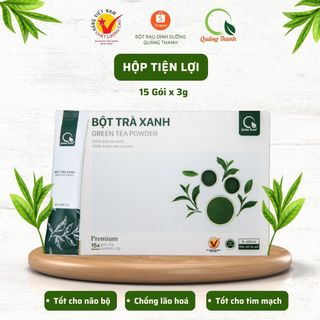 Hộp Bột Trà Xanh Quảng Thanh gói nhỏ tiện lợi - 3g x 15 gói/hộp