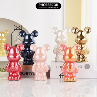 Gấu Bearbrick mô hình gấu 18cm decor trang trí sang trọng - PB171