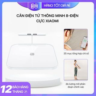 Cân sức khỏe điện tử thông minh xiao-mi mijia mi body scale s400/ cân smart scale 8 điện cực - kết nối app - bản nội địa