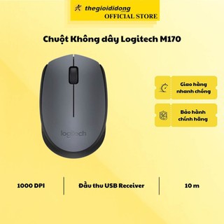 Chuột Không Dây Logitech M170 Đen 1000 DPI - Hàng chính hãng