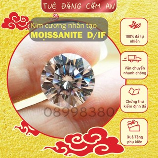 Ki.m cươn.g nhân tạo Moissanite - Nước D- Độ tinh khiết IF. chuẩn Kiểm định GRA để lên trang sức và đính răng.