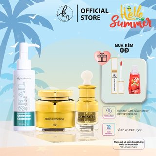 Combo 3 sản phẩm Trắng Da Ngừa mụn KN Beauty chuyên sâu: Kem dưỡng 15gr + Serum 20ml + Sữa rửa mặt 100g