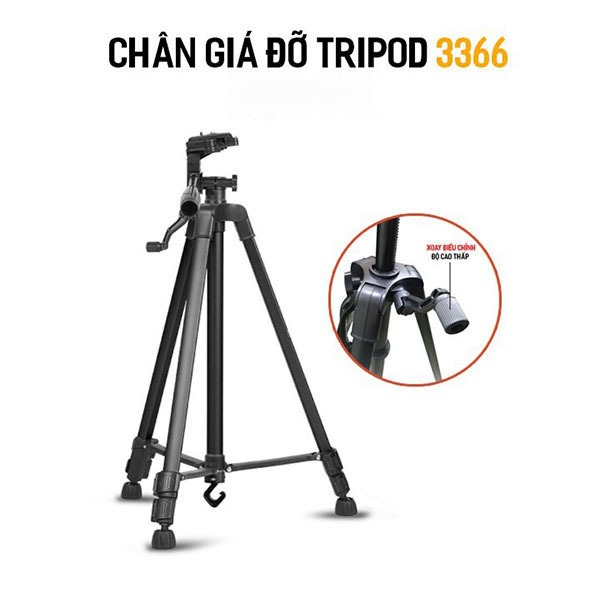 Chân giá đỡ điện thoại máy ảnh TRIPOD 3366 Đủ màu