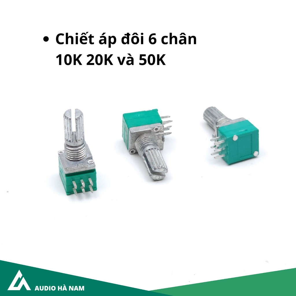 Chiết áp đôi 6 chân 10K 20K và 50K (giá 1 cái)