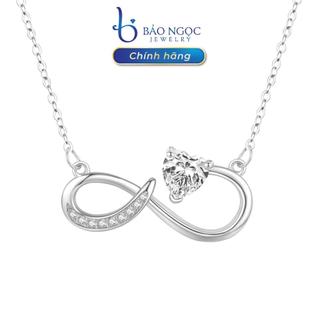 Dây Chuyền Bạc Nữ S925 Tình yêu vô cực hot trend chất liệu bạc s925 đính đá cz cao cấp - DB2965 - Bảo Ngọc Jewelry