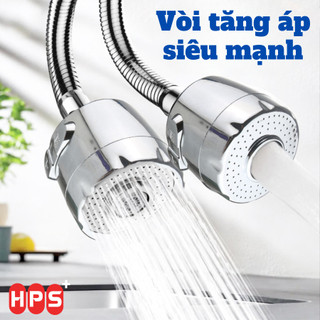 Dây nối đầu vòi nước tăng áp AMOS điều chỉnh 2,3 mức nước, chất liệu thép không gỉ xoay 360 độ