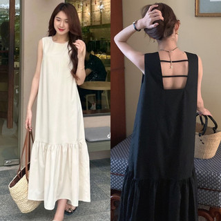 Váy suông sát nách dây lưng sau dáng dài tiểu thư - Retrostyle - Vaysuong56129_P10K12