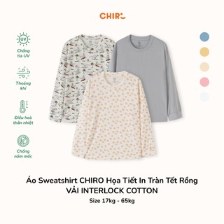 Bộ Ngủ CHIRO Lotus In Họa Tiết Vải Sen Modal 3 Màu Đen/Xám/Cam Cho Bé Trai/Bé Gái Size Từ 17-42kg-DN02