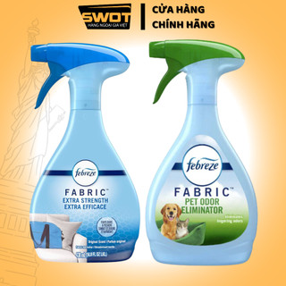 Xịt vải Febreze Fabric Mỹ 438ml, Xịt làm thơm và mềm vải, khử mùi hôi, kháng khuẩn, lưu hương lâu