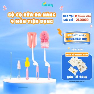 Bộ Cọ Rửa Bình Sữa Và Núm Ti 360 Độ Đa Năng Cao Cấp Cho Bé Siêu Tiện Dụng BAFABY - 095