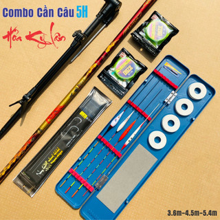 Bộ cần câu tay 5h câu rô diếc chép. combo cần câu đơn đài huyền ảnh 5h, vix 5h, hỏa kỳ lân 5h