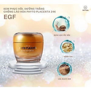   XẢ DATE 3 2025  Kem ốc sên Pretty Skin Gold Phyto Placenta Snail EGF Cream 50ml 