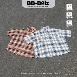  Áo sơ mi nam tay ngắn BB - BOIZ CARO SHIRT | Big Size 80kg - 130kg | 2 màu