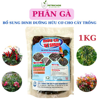 Phân gà hữu cơ - mập cây xanh lá nhiều hoa trĩu quả 1kg