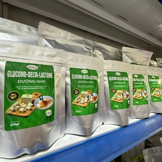 Đường nho Pháp GDL đóng gói 200gram theo Tiêu chuẩn An toàn Thực phẩm, làm tàu hủ, tào hủ không thạch cao
