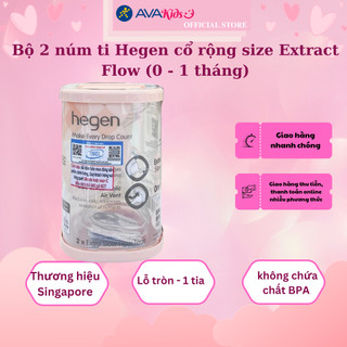Bộ 2 núm ti Hegen cổ rộng size Extract Flow