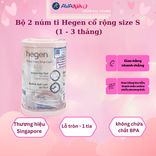 Bộ 2 núm ti Hegen cổ rộng size S