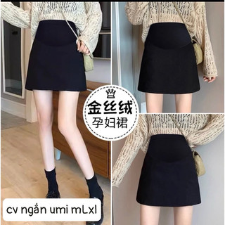 Chân váy umi bầu ngắn.