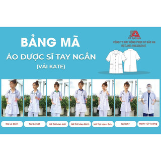Áo blouse nữ dáng ngắn điều dưỡng - áo viền lé dược sĩ, y tá nhà thuốc - có áo bác sĩ