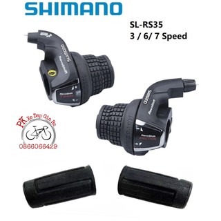 Tay đề xe đạp shimano rs35 3x6 - 3x7 speed sl-rs35, tay đề vặn shimano chính hãng
