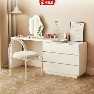 Bàn làm việc kèm tủ đựng đồ đa năng màu full trắng gỗ mdf cao cấp thương hiệu sohja - gp325