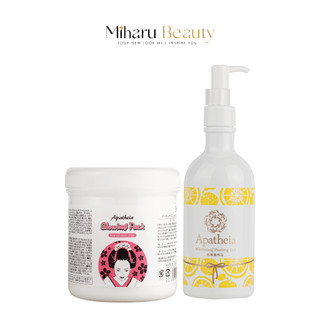 Combo chăm da cơ thể sáng hồng rạng rỡ - Apatheia Glowing Pack, Whitening Peeling Gel