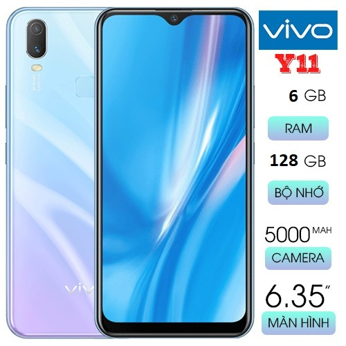 Điện thoại Vivo Y11 Chính Hãng 2sim ram 6/128G, Cấu hình mạnh đỉnh Cày PUBG/Liên Quân/Free Fire siêu mượt