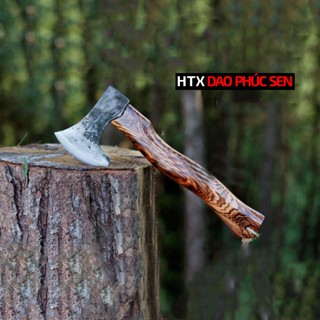 Rìu Đi Rừng 04 cán gỗ Hàng Chuẩn HTX Dao Phúc Sen
