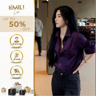 Áo sơ mi nữ Emili dáng áo cách điệu, sơ mi kiểu nữ đi làm, đi chơi sang chảnh 