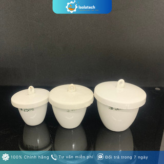 Chén nung sứ có nắp 30ml 40ml 50ml 100ml 200ml onelab dùng trong thí nghiệm