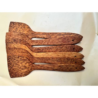 Sạn đại sạn trung bằng gỗ dừa VŨ KHẢI kích thước 40cmx11cm, 30cmx9cm chuyên dùng cho chảo chống dính