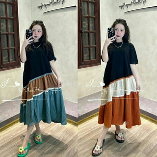 Váy Bầu babydoll Thời Trang Thiết Kế Công Sở Mùa Hè Chất Mát