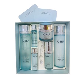 Sét OHUI MIRACLE AQUA Special 8sp cấp nước kiểm soát dầu thu nhỏ lỗ chân lông và dưỡng da căng bóng