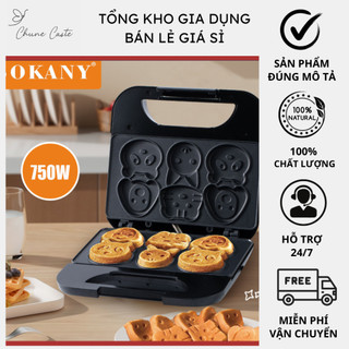  Máy Làm Bánh SOKANY Hình Thú 6 Khuôn - Máy Nướng Bánh Bằng Điện Dễ Dàng Đa Năng  SANMLBN6H  