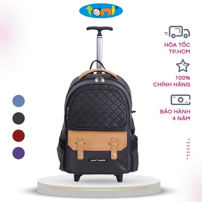 Balo kéo học sinh Tomi B17 chất liệu chống nước, gọn nhẹ và tiện ích, cần kéo rời dễ sử dụng