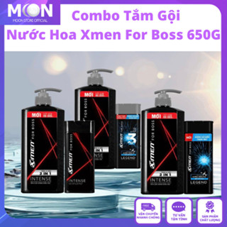 [Combo 1 Tặng 1] Dầu Gội - Sữa Tắm - Tắm Gội Xmen For Boss Intense 2IN1 Lưu Hương Lâu 48H, Dưỡng Sạch Sâu Da Đầu Đủ Loại