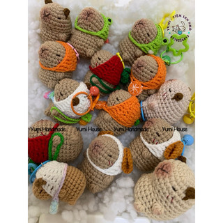 Móc khoá Capypara bằng len handmade dễ thương