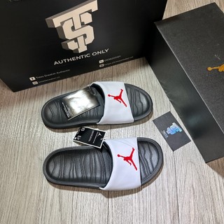 [CHÍNH HÃNG] Dép JorDan BREAK SLIDE WHITE BLACK RED AR6374 016 Full Box Tag auth