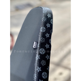 Da yên đen phối hoạ tiết L.V các dòng xe