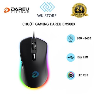 Chuột máy tính gaming dareu em908x - optical sw - bảo hành 24 tháng