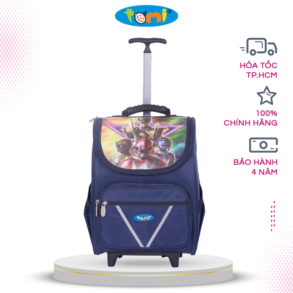 [Hình ngẫu nhiên] Balo kéo học sinh Tomi 9 chất liệu chống nước, gọn nhẹ, bền bỉ, hình ảnh ngẫu nhiên