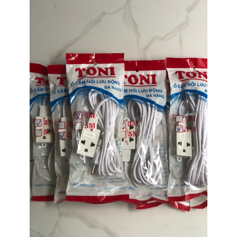 Ổ cắm nối lưu động TONI 3m, 5m